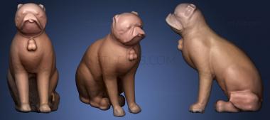 3D model Pug one of a pair (STL)